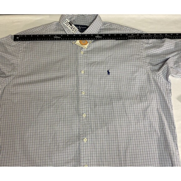 Ralph Lauren Blake Shirt Mens XL Blue Flannel Plaid Preppy Corpcore Button Down - Picture 11 of 15